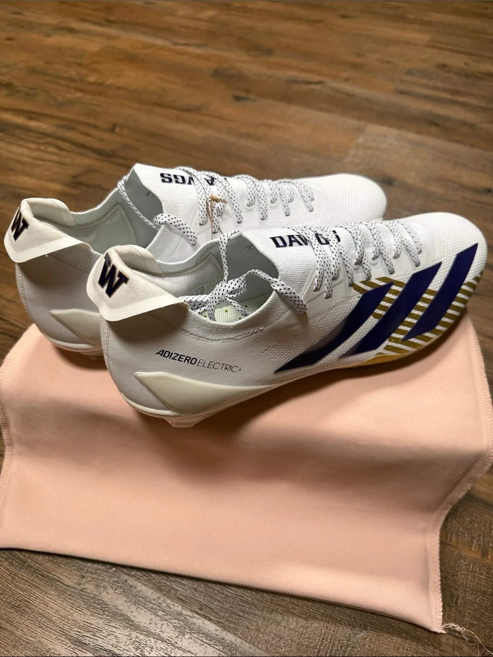 Adidas SM Adizero Electric Washington Huskies Team Issue Football Cleats